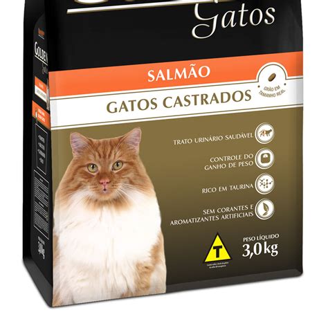 ração golden gatos castrados salmão 3kg